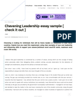 Chevening Leadership Essay Sample (Check It Out) - Essaysers
