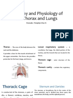 Anatomy and Physiology of The Thorax and Lungs Draft