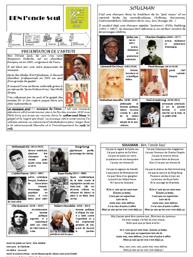 Fiche Ben-loncle-Soul-Soulman | PDF