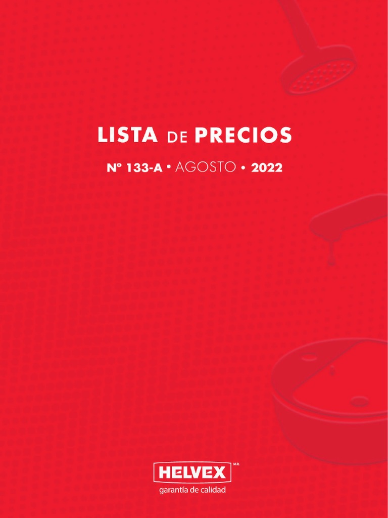 Listaprecios helvex 133a agosto 2 pdf