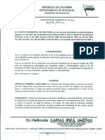 Proyecto de Acuerdo Nro. 022 Del 30 de Octubre de 2021