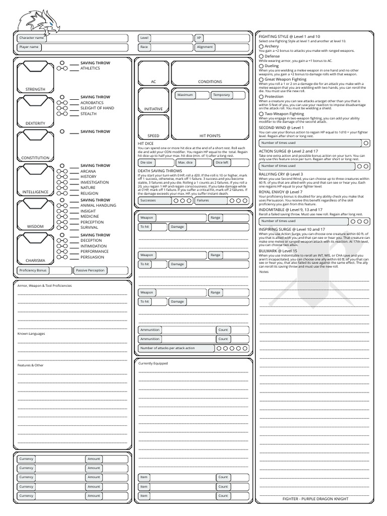 Fighter Purple Dragon Knight V5.0 SCAG PDF Gaming Role