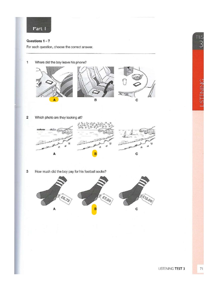 Pet Practice Test 3 Listening Solved Pdf