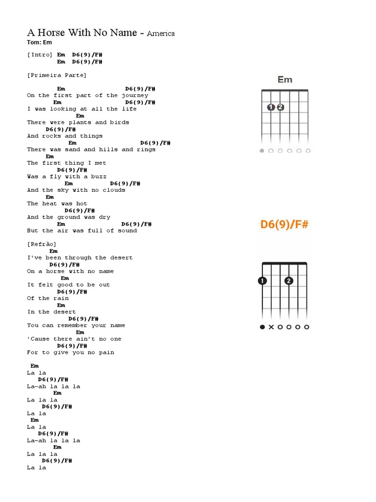 A Horse With No Name PDF