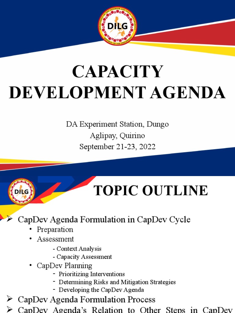Capacity Development Agenda Overview | PDF | Capacity Building | Policy