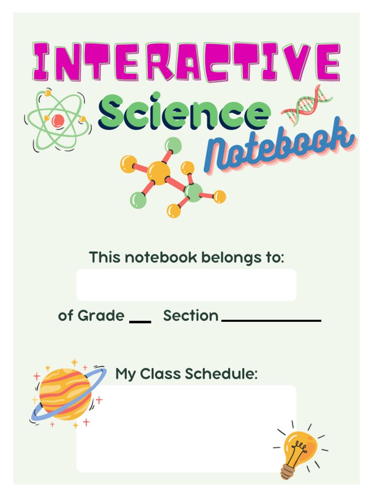 Interactive Science Notebook Template PDF Computing