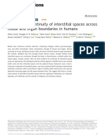 Evidence For Continuity of Interstitial Spaces Across Tissue and Organ Boundaries in Humans