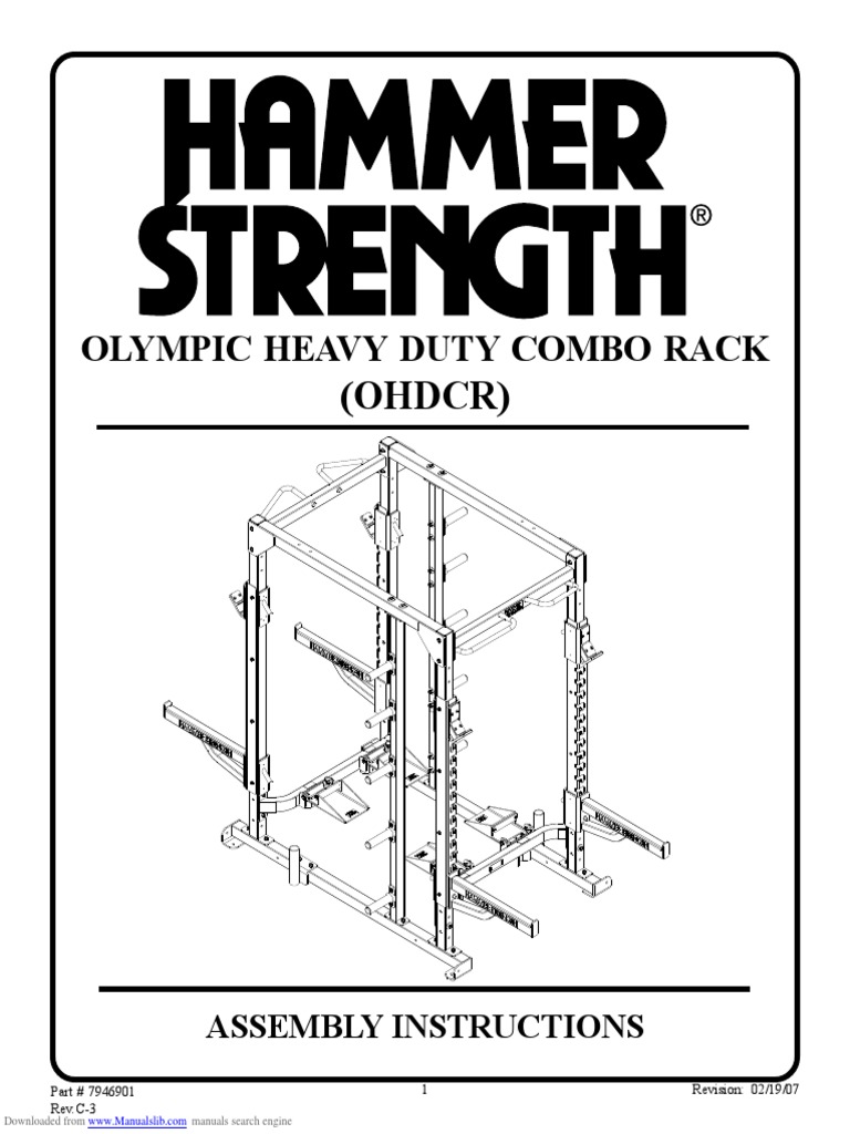 Hammer Strength OHDCR Assembly PDF