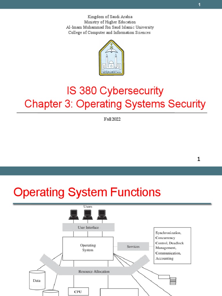 Chapter 3 Operating Systems Security1 | PDF | Operating System | Security