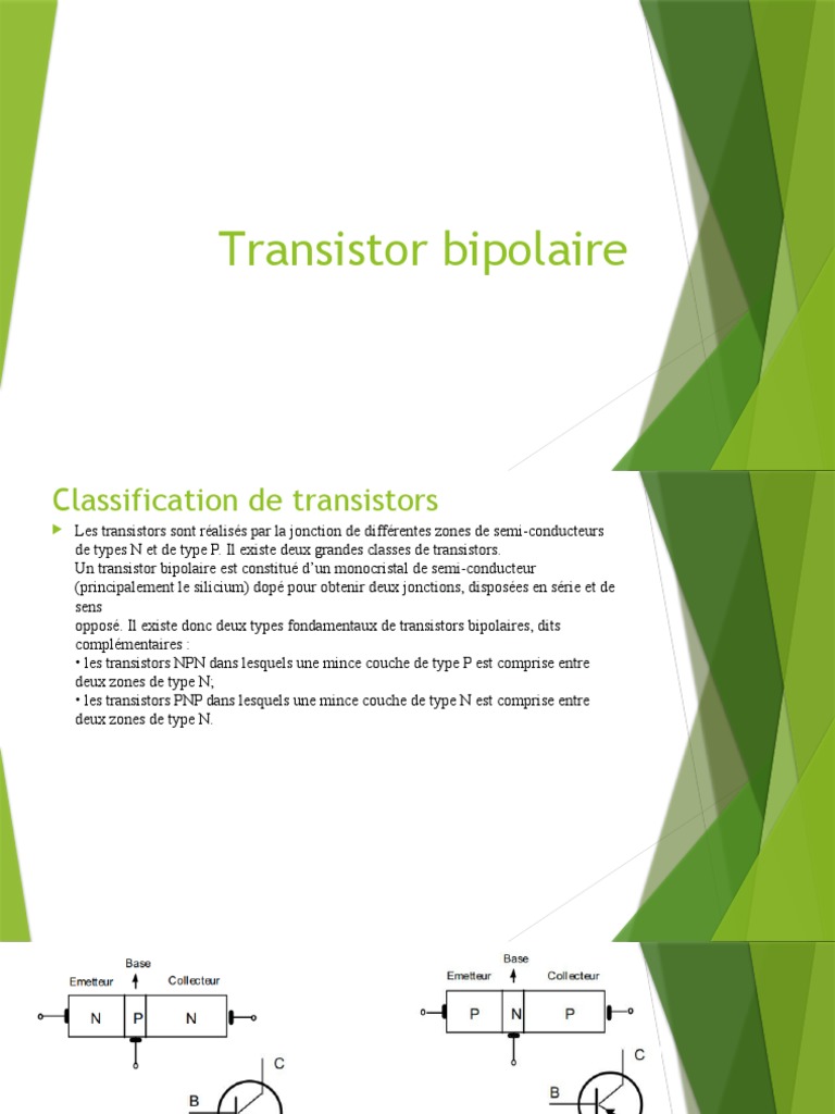 Transistor Bipolaire PDF Transistor bipolaire Semiconducteurs