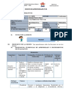 Sesión de Aprendizaje - Simulada