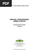 Penyelarasan Pentaksiran Kerja Kursus Sains Pertanian 35283 Sijil Pelajaran Malaysia Tahun 2009
