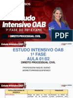 Estudo Intensivo OAB 1 Fase Do XXXVI Exame - Direito Processual Civil Com Raquel Bueno