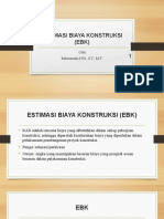 Estimasi Biaya Konstruksi (EBK) : Oleh Rahmansah, S.PD., S.T., M.T