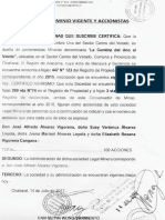 Cert. Dominio Vigente y Accionistas