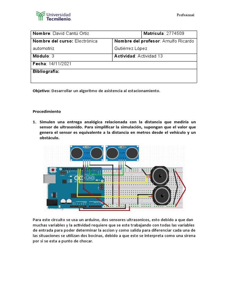 10 Sensores para Asistencia al Estacionamiento | PDF | Electrónica | Sensor