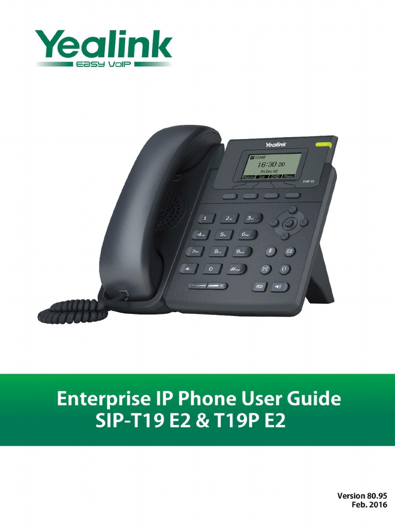 Yealink SIP-T19+E2+&+T19P+E2 User Guide V80 95 | PDF | Ip Address | I Pv6