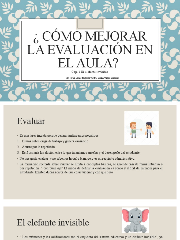 Mejorar la Evaluación en el Aula | PDF | Evaluación | Método de enseñanza