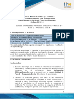 Guía de Actividades y Rúbrica de Evaluación - Unidad 2 - Fase 2 - Propuesta Inicial