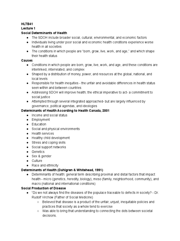 Social Determinants of Health Explained | PDF | Socioeconomic Status ...