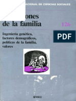 Evoluciones de La Familia Ingeniería Genética, Factores Demográficos, Políticas de La Familia, Valores