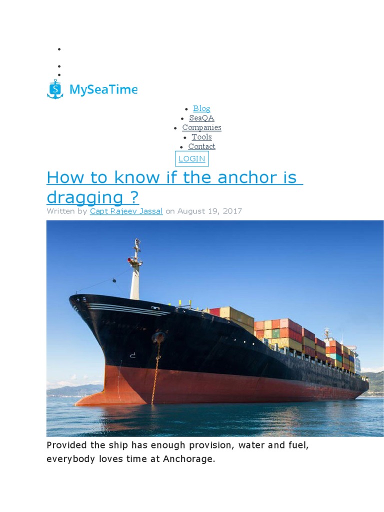 Anchor Dragging PDF Anchor Radar