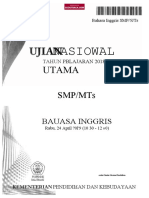 SOAL BAHASA INGGRIS UN SMP 2019 P1 (WWW - Sudutbaca.com) - Dikonversi