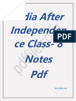 India After Independence Notes PDF