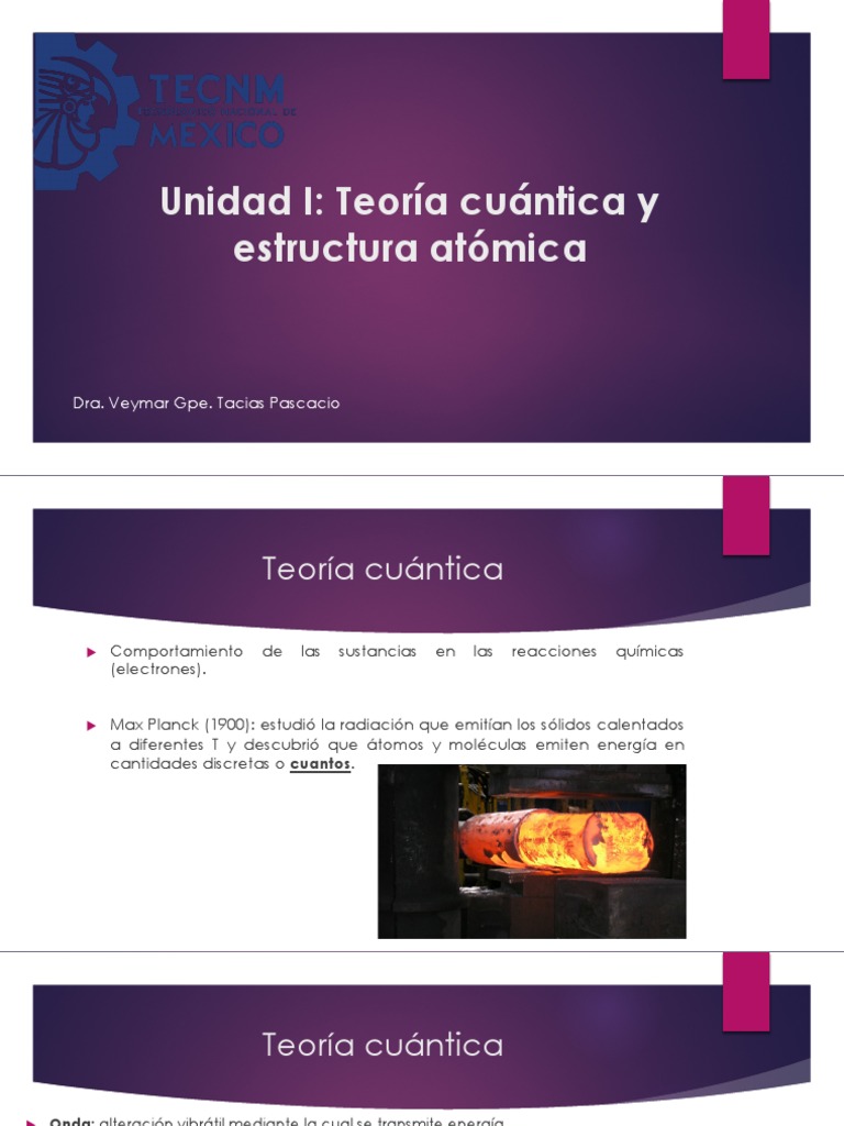 Teoría Cuántica y Estructura Atómica | PDF | Mecánica cuántica ...