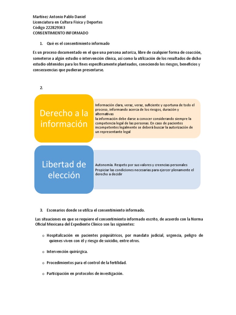Consentimiento Informado | PDF | Consentimiento informado | Medicina