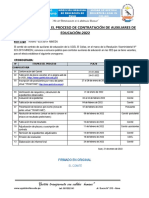 Convocatoria y Cronograma