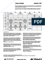 Timetable Sem 2 2011