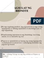 Pagsulat NG Bionote