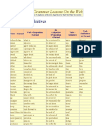 Gerunds and Infinitives List of Verbs