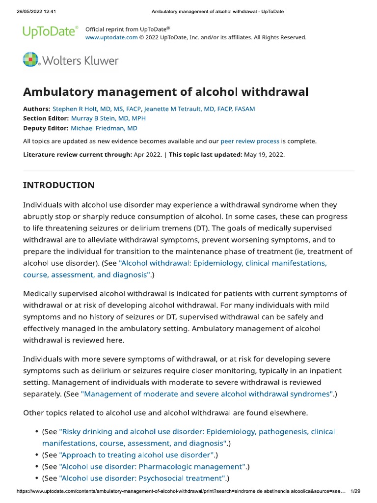 gabapentin for alcohol withdrawal uptodate