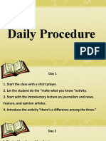 Daily Procedure