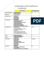 Rincian Materi Fisika Pendampingan Olimpiade