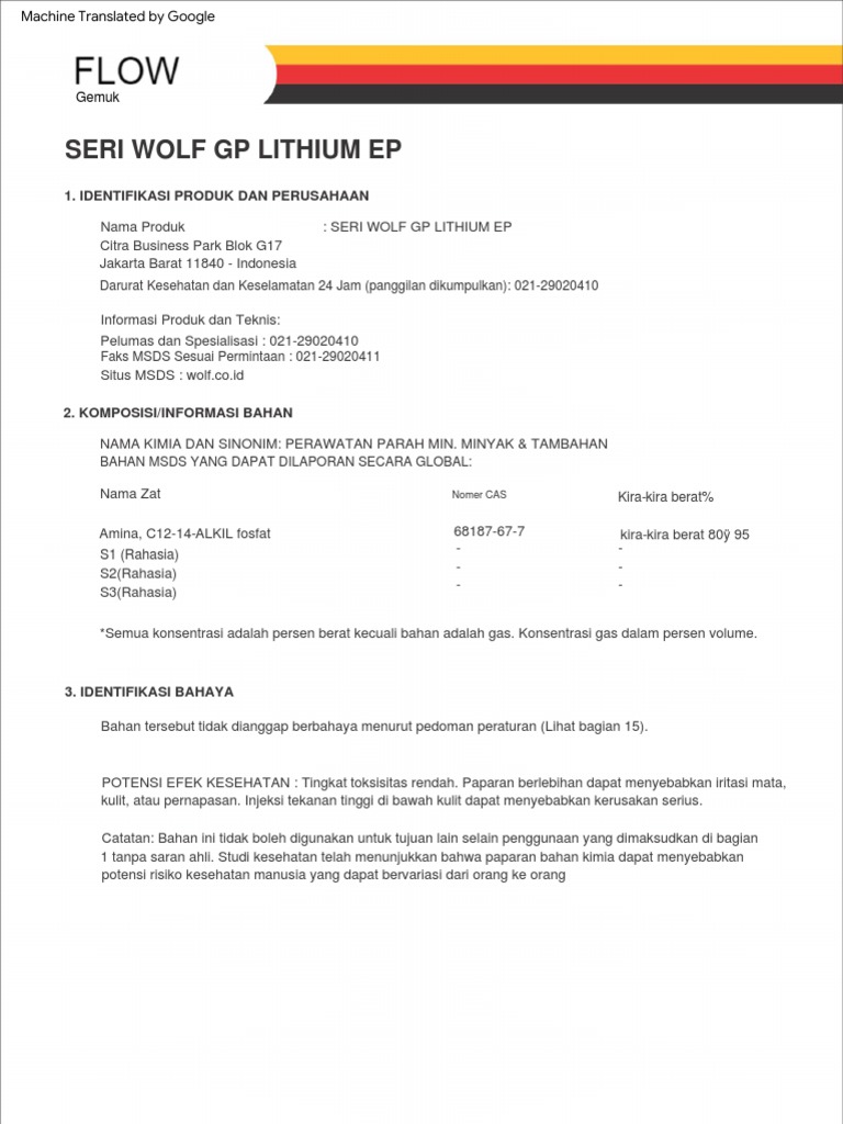 Flow Grease GP Lithium EP NLGI 2 | PDF