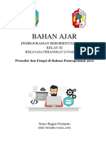 PBO - Pertemuan 11 - Materi Prosedur Dan Fungsi Bahasa Java