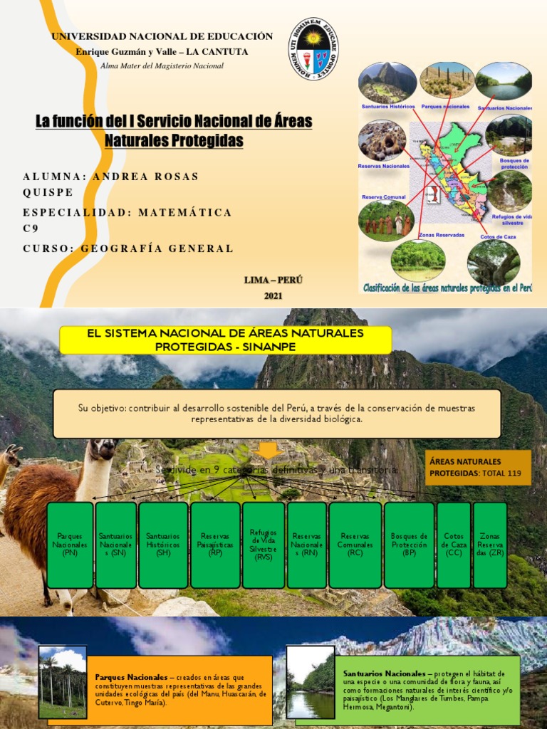 Servicio Nacional de Áreas Naturales Protegidas PDF Fauna Los bosques