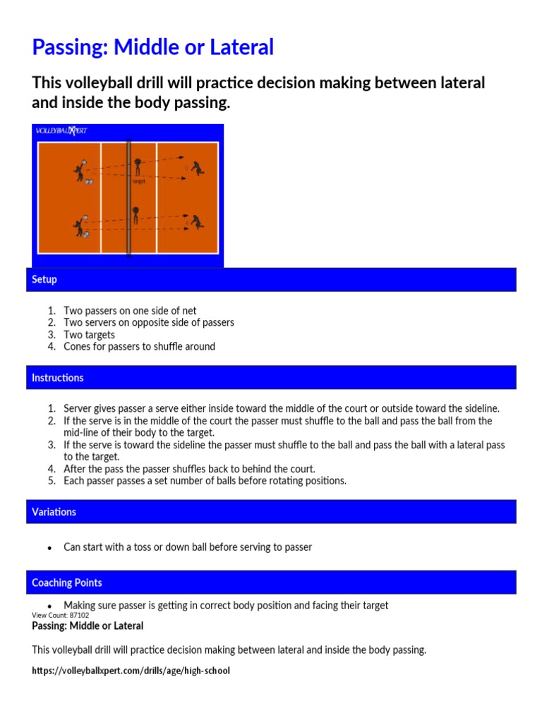 Volleyball Drills PDF Volleyball Leisure