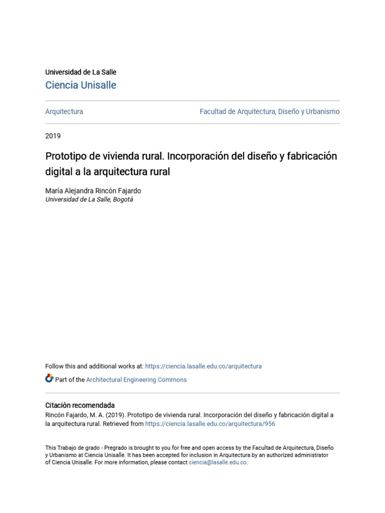 Prototipo de Vivienda Rural Sostenible | PDF | Sectores Economicos