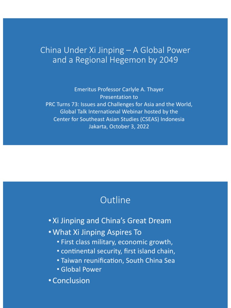 China's Rise: Xi Jinping's Vision 2049 | PDF | China | World Politics