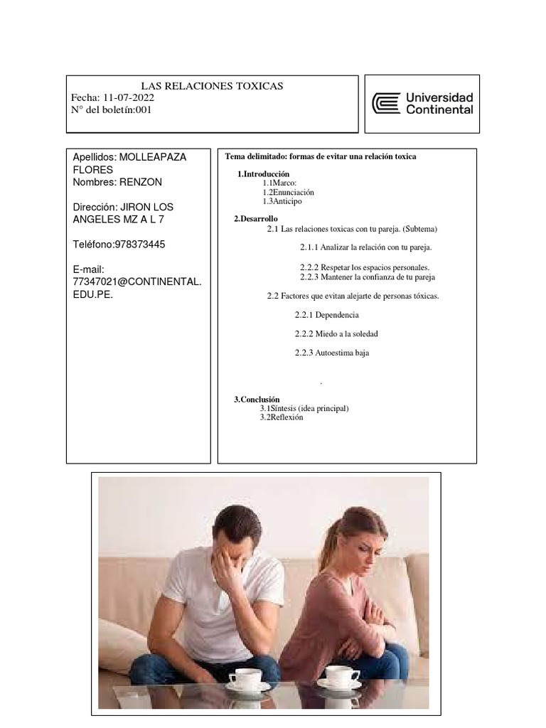 Estructura Del Boletín Informativo | PDF | Autoestima | Sicología