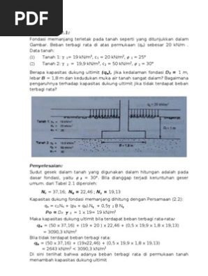 Contoh Soal Pondasi Dangkal