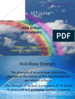 Acid Base Strength - Proton Affinity