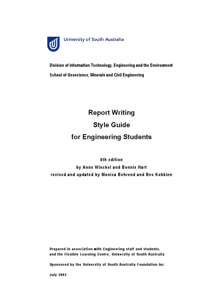 Technical report writing for engineers picture
