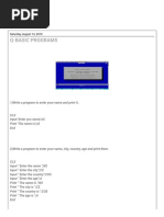 Easy Qbasic - Q-BASIC PROGRAMS