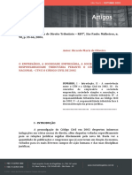 Artigo - o Empresário, A Sociedade Empresária, A Sociedade Simples e A