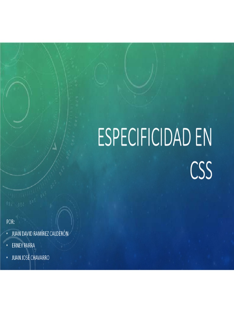 Especificidad en CSS: Claves y Ejemplos | PDF | Programación de ...